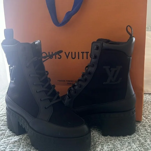 Louis Vuitton boots. Worn once. Louis vuitton star trail ankle boot. Worn once.... | Depop main image 4
